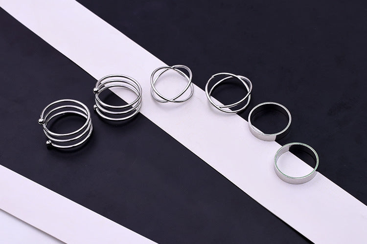 Anel Conjunto 6 Peças Reto 14/18
