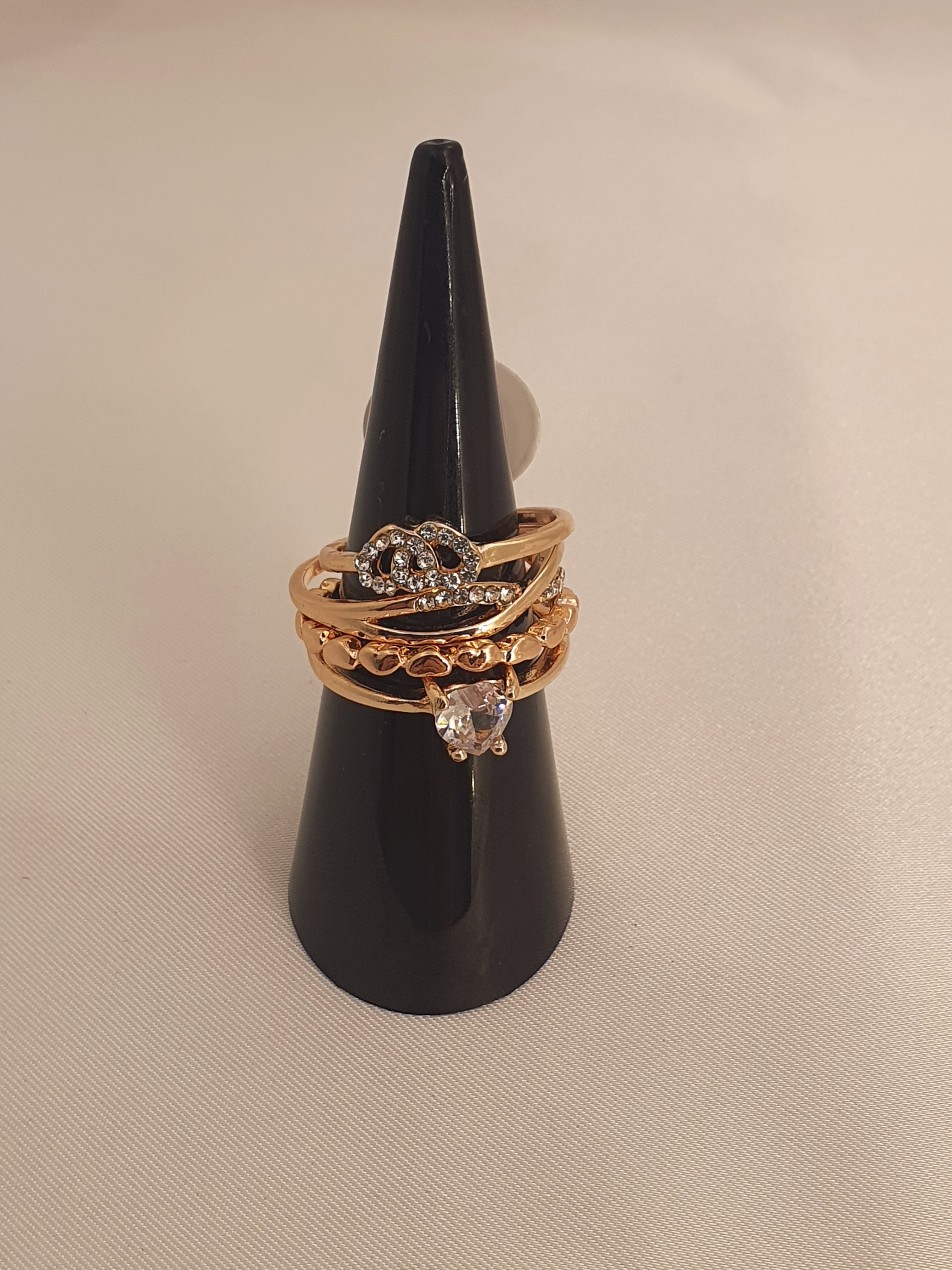 Anel Conjunto 4 Peças Pandora Dourado/prateado ,18,19, T17