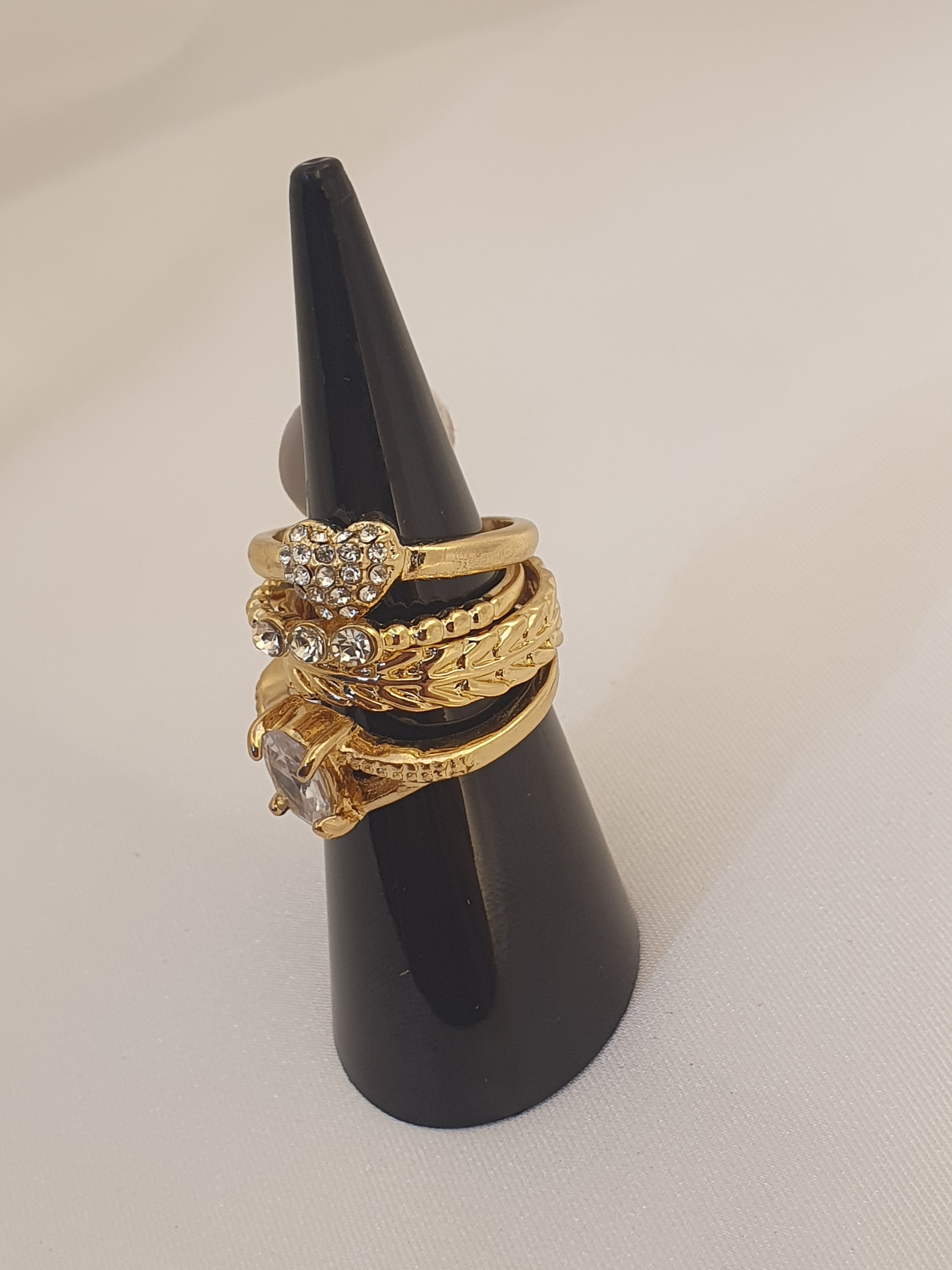 Anel Conjunto 4 Peças Pandora Dourado/prateado ,18,19, T17