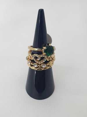Anel Conjunto 4 Peças Pandora Dourado/prateado ,18,19, T17