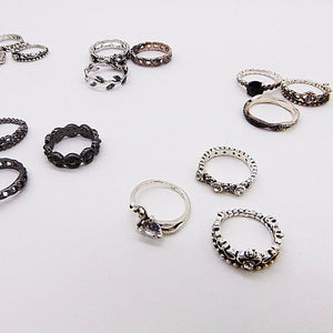 Anel Conjunto 4 Peças Pandora Dourado/prateado ,18,19, T17