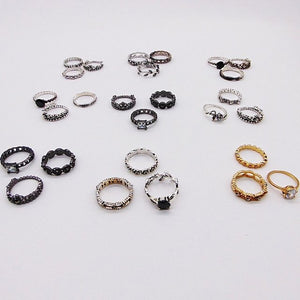Anel Conjunto 4 Peças Pandora Dourado/prateado ,18,19, T17
