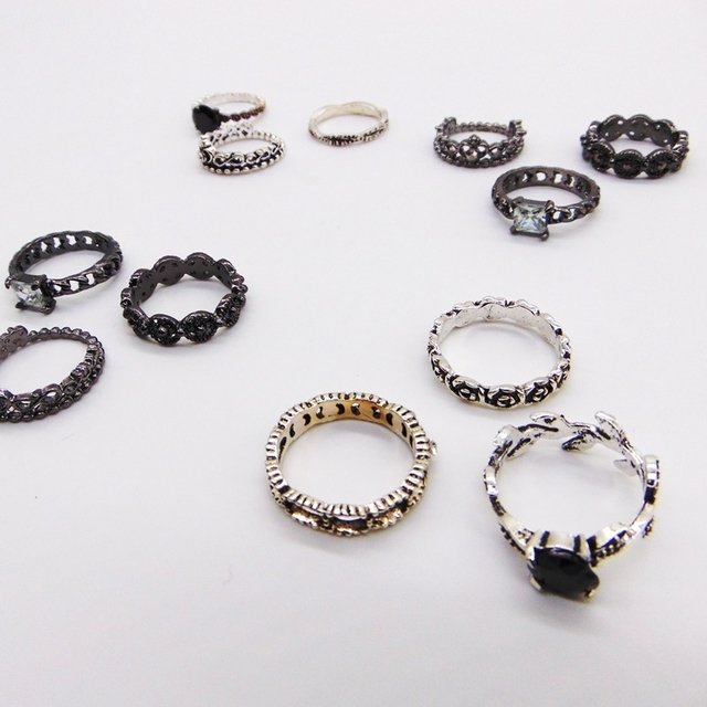 Anel Conjunto 4 Peças Pandora Dourado/prateado ,18,19, T17