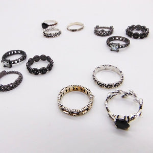 Anel Conjunto 4 Peças Pandora Dourado/prateado ,18,19, T17