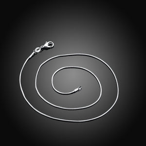 Corrente Folheada em Prata 925 1 MM Tam 20" - 50,8 cm