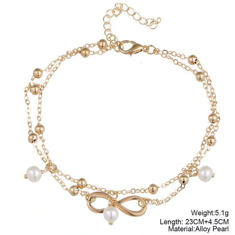 Pulseira Conjunto 2 Peças Laço e Pérolas